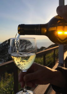 夕陽に白ワイン