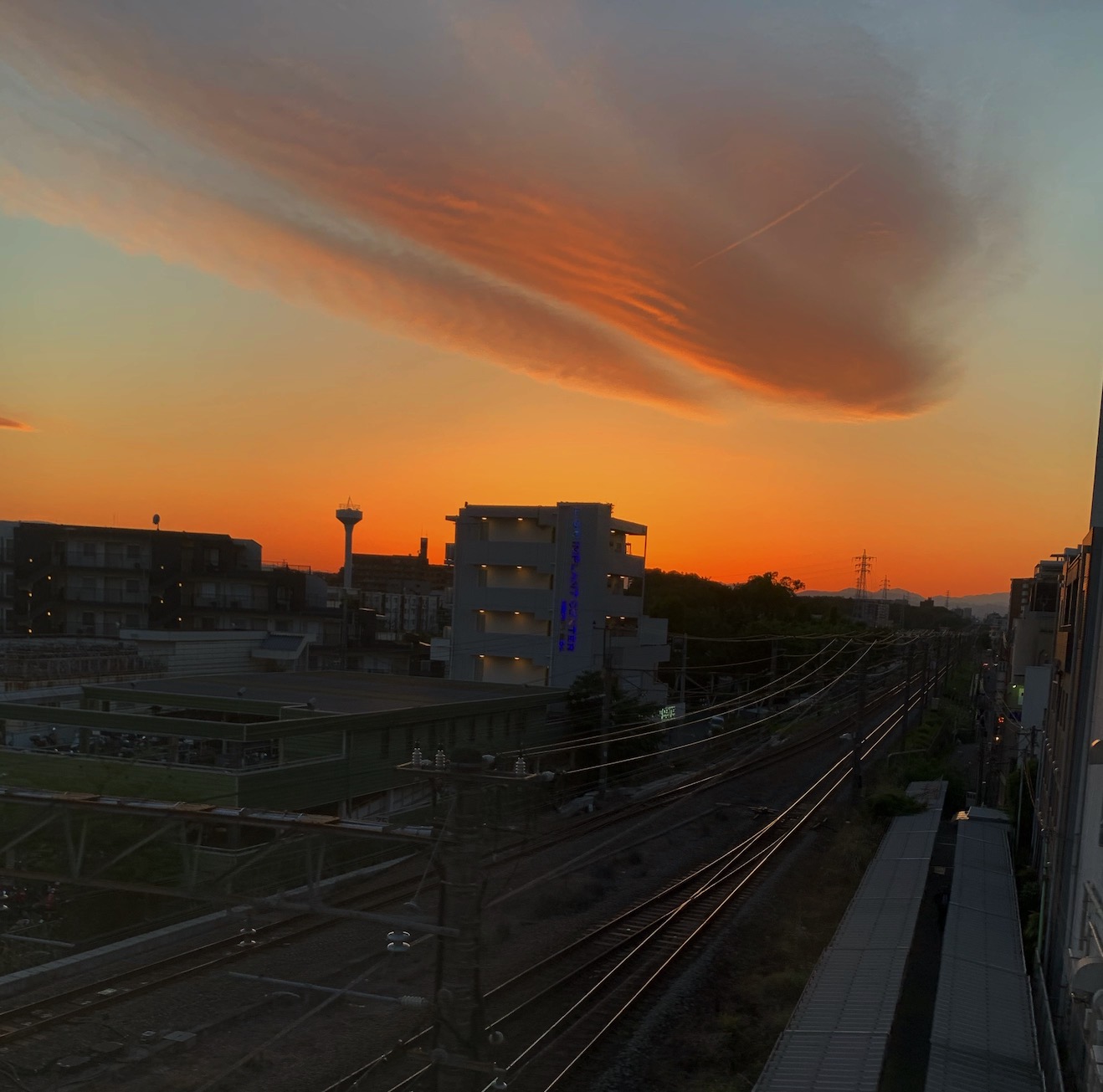 町田駅から見る夕焼け