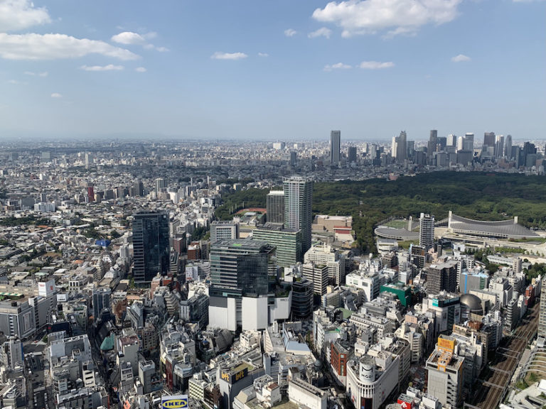 スクランブルスクエアから見た事務所